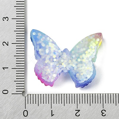 Spray Painted Resin Decoden Cabochons RESI-C045-07A-1