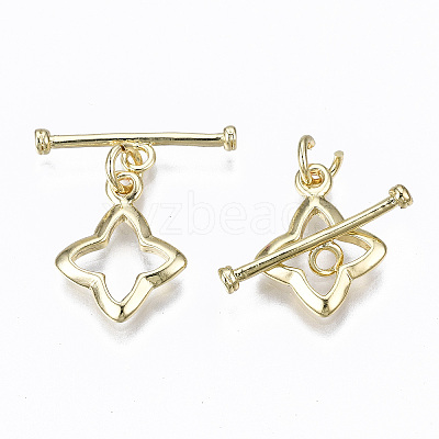 Brass Toggle Clasps KK-T057-079-NF-1