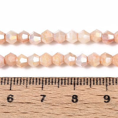 Ombre Effect Dyed Glass Beads Strands GLAA-T025-4mm-09-1