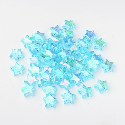 Eco-Friendly Transparent Acrylic Beads X-PL556-5-1
