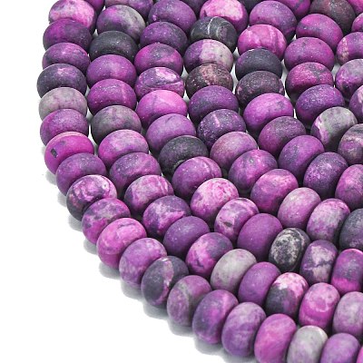 Dyed Natural Map Stone Beads Strands G-P575-A21-8x5mm-02-1