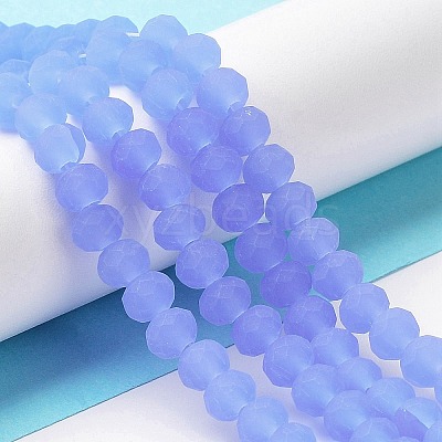 Imitation Jade Solid Color Glass Beads Strands EGLA-A034-J6mm-MD03-1