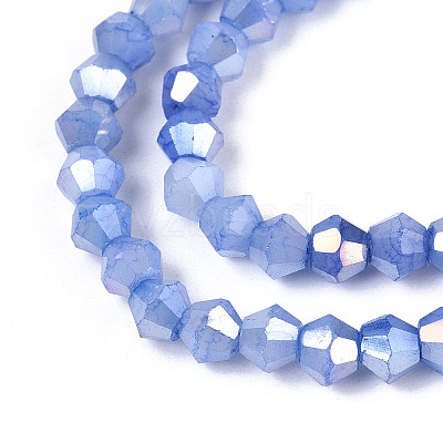Ombre Effect Dyed Glass Beads Strands X-GLAA-T025-4mm-09I-1
