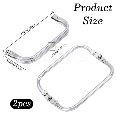 2Pcs Aluminum Bag Handle FIND-BBC0004-96A-1