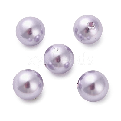 Baking Paint Pearlized Glass Pearl Round Beads HY-Q001-02A-03-1