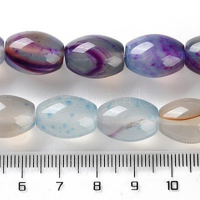 Natural Agate(Dyed & Heated) Beads Strands G-M446-D01-01B-1