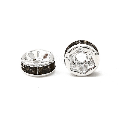 Brass Rhinestone Spacer Beads X-RSB036NF-03-1