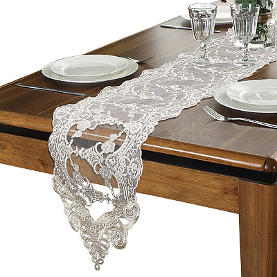 Polyester Lace Table Runners AJEW-WH0248-533A-1