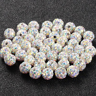 Pave Disco Ball Beads RB-Q195-A6mm-AB-1