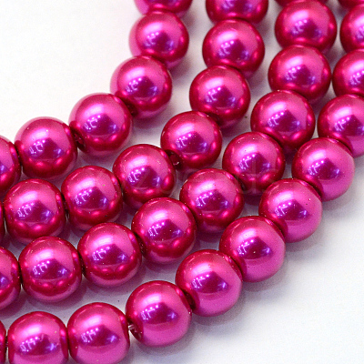 Baking Paint Glass Pearl Bead Strands HY-Q003-3mm-17-1