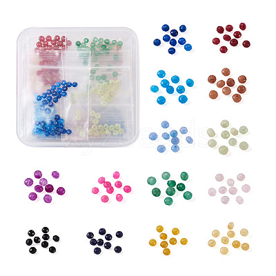 490Pcs 14 Colors Imitation Jade Glass Beads Strands GLAA-CD0001-13-1