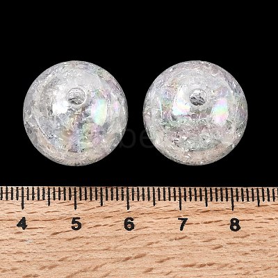 Bubblegum AB Color Transparent Crackle Acrylic Round Beads CACR-R011-20mm-03-1