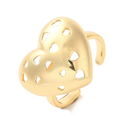Brass Open Cuff Rings RJEW-P098-23G-1