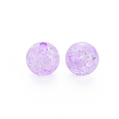 Transparent Crackle Acrylic Beads MACR-S373-66B-N15-1