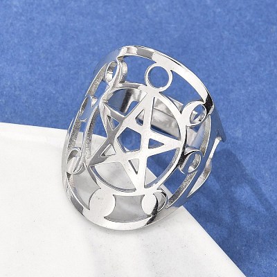 Non-Tarnish 304 Stainless Steel Adjustable Rings RJEW-P080-01P-1