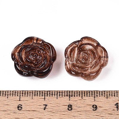 Baking Paint Transparent Glass Beads DGLA-N018-01E-1