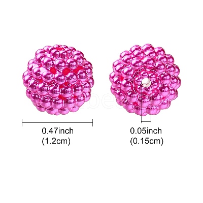 Imitation Pearl Acrylic Beads OACR-FS0001-45B-1