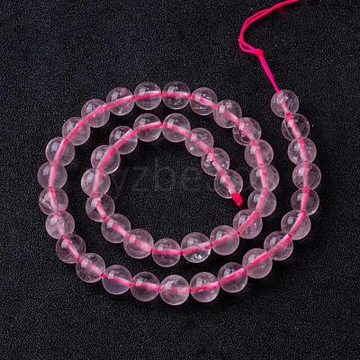 Natural Rose Quartz Bead Strands G-R173-10mm-04-1