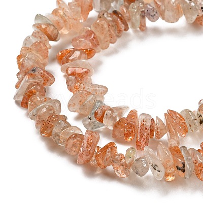Natural Arusha Sunstone Chip Beads Strands X-G-G905-13-1