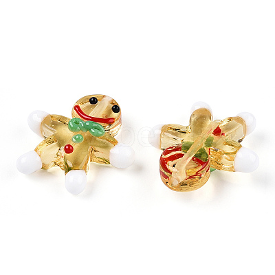 Gingerbread Man Handmade Lampwork Beads LAMP-G150-04D-1