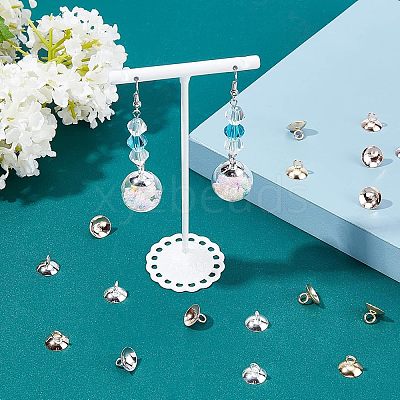 30Pcs 3 Style 201 Stainless Steel and 10Pcs 304 Stainless Steel Bead Cap Pendant Bails STAS-UN0029-64-1
