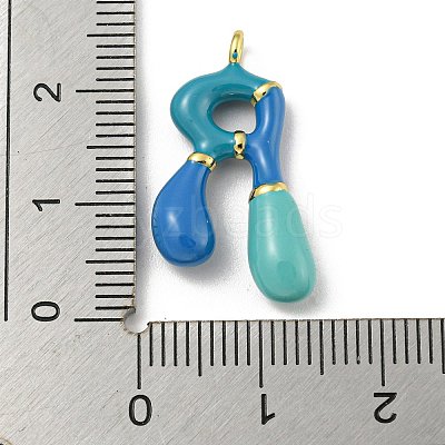 Brass Enamel Pendants KK-E093-03G-R-1
