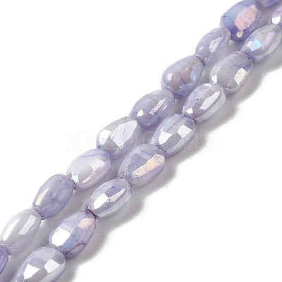 Electroplate Glass Beads Strands GLAA-D013-05E-1