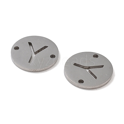 Non-Tarnish 201 Stainless Steel Hollow Flat Round Links FIND-R149-03Y-P-1