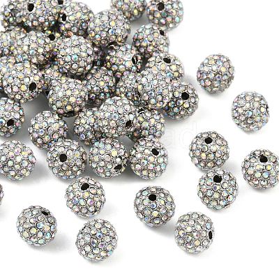 Alloy Rhinestone Beads RB-A034-10mm-A28P-1