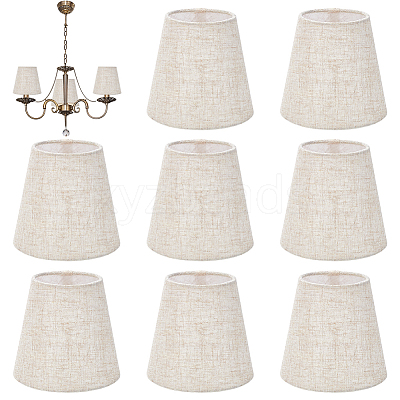 8Pcs Linen with Iron Lamp Shades AJEW-WH0609-303-1