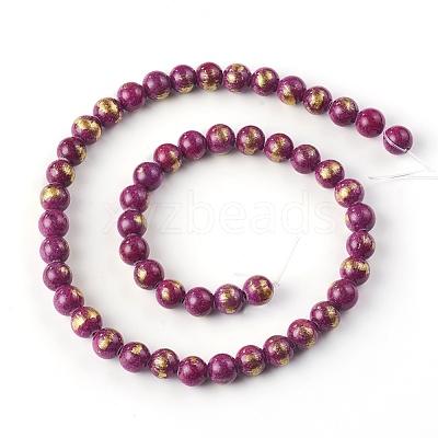 Natural Mashan Jade Beads Strands G-F670-A20-8mm-1