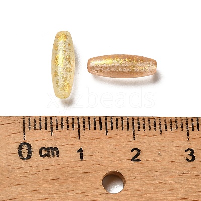 Painted Glass Beads GLAA-C037-01N-1