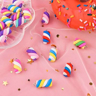 Handmade Polymer Clay Charms CLAY-T016-83-1