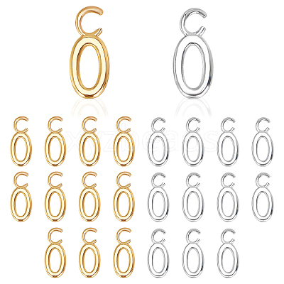 24Pcs 2 Colors Brass Tube Bails KK-PH0002-35-1