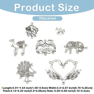 35Pcs 7 Styles DIY Jewelry Making Findings Kits DIY-FS0010-46-1