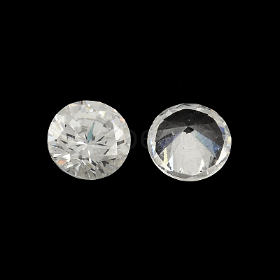 Diamond Shaped Cubic Zirconia Pointed Back Cabochons ZIRC-R004-6mm-01-1