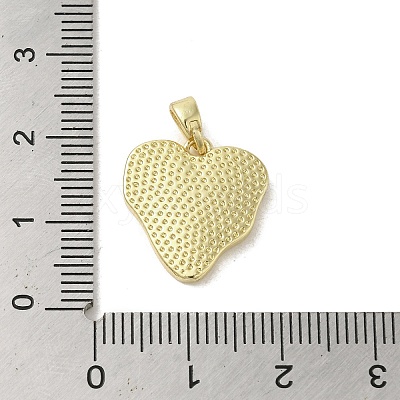 Brass Pave Shell Pendants KK-I708-13F-G-1