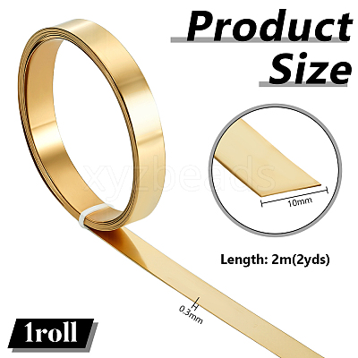 2M Flat Brass Rolls DIY-WH0308-769-1