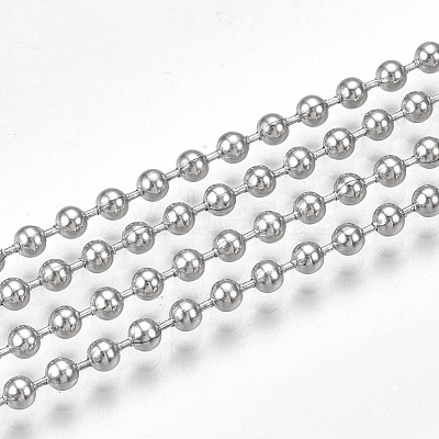 Tarnish Resistant 304 Stainless Steel Ball Chains CHS-S005-05B-1