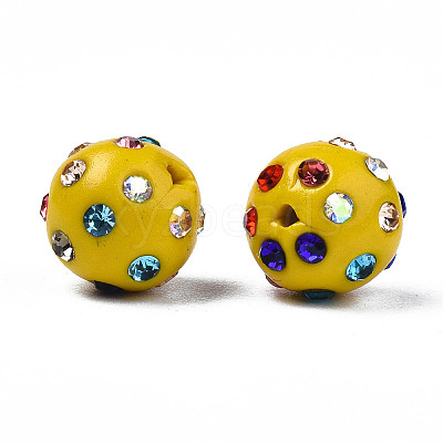 Polymer Clay Rhinestone Beads RB-T017-31F-A-1