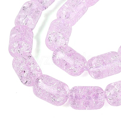 Transparent Crackle Glass Beads Strands GLAA-NH0001-04-A03-1