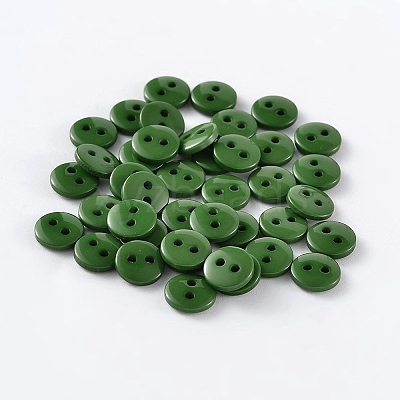 2-Hole Flat Round Resin Sewing Buttons for Costume Design LS-BUTT-E119-20L-14-1
