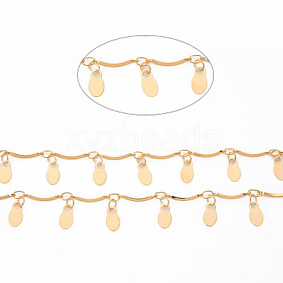 Handmade Brass Scalloped Bar Chain CHC-S012-101-1