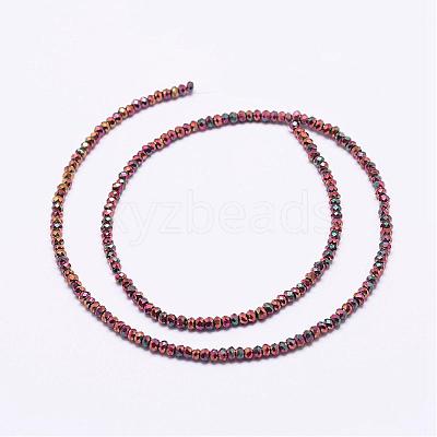 Electroplate Glass Beads Strands EGLA-K010-FP03-1