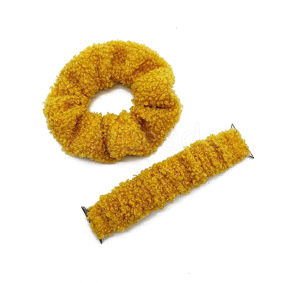 Plush Hairband and Watch Band For iWatch Series 7 Winter limit Smart Watches Size 45mm/42mm/44mm COHT-PW0001-07B-04-1