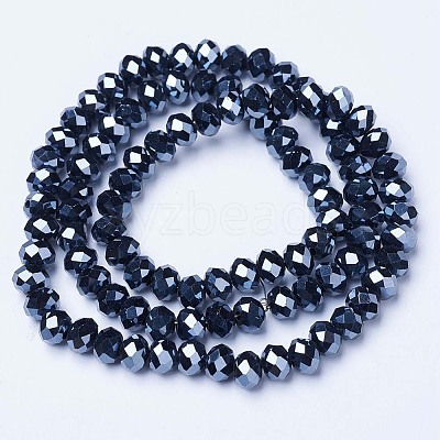 Electroplate Glass Beads Strands EGLA-A034-P2mm-A18-1