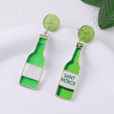 Creative Saint Patrick Style Acrylic Stud Earrings FS-WGAE93E-04-1