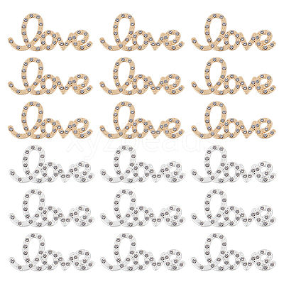 40Pcs 2 Colors Alloy Rhinestone Cabochons FIND-FH0010-89-1