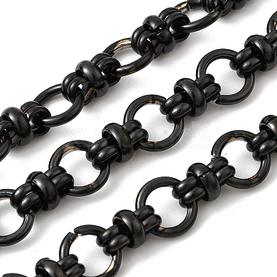304 Stainless Steel Ring Link Chains CHS-K024-15EB-1