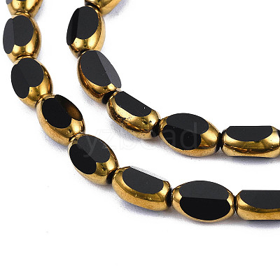 Electroplate Glass Beads Strands X-EGLA-N008-015A-1